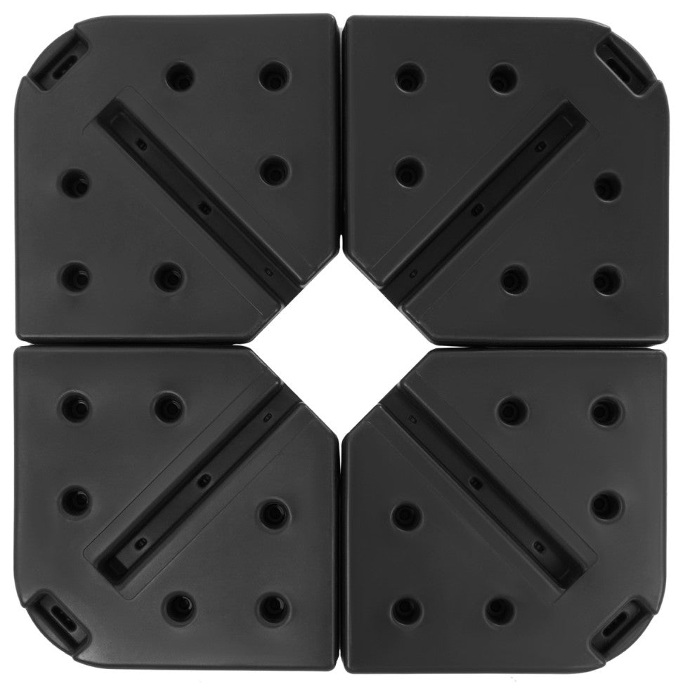JEAREY 4-Pieces Cantilever Umbrella Base Stand, Black