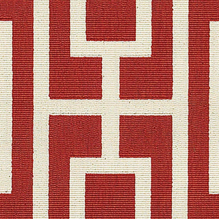 Oriental Weavers Sphinx Meridian 9754R  Outdoor Rug, Red/Ivory, 6'7"x9'6"