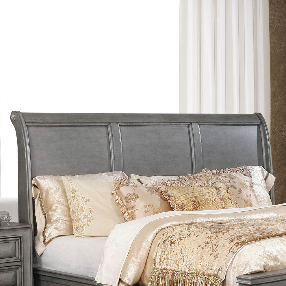 Furniture of America Bradford Wood King Storage Platform Bed in Gray