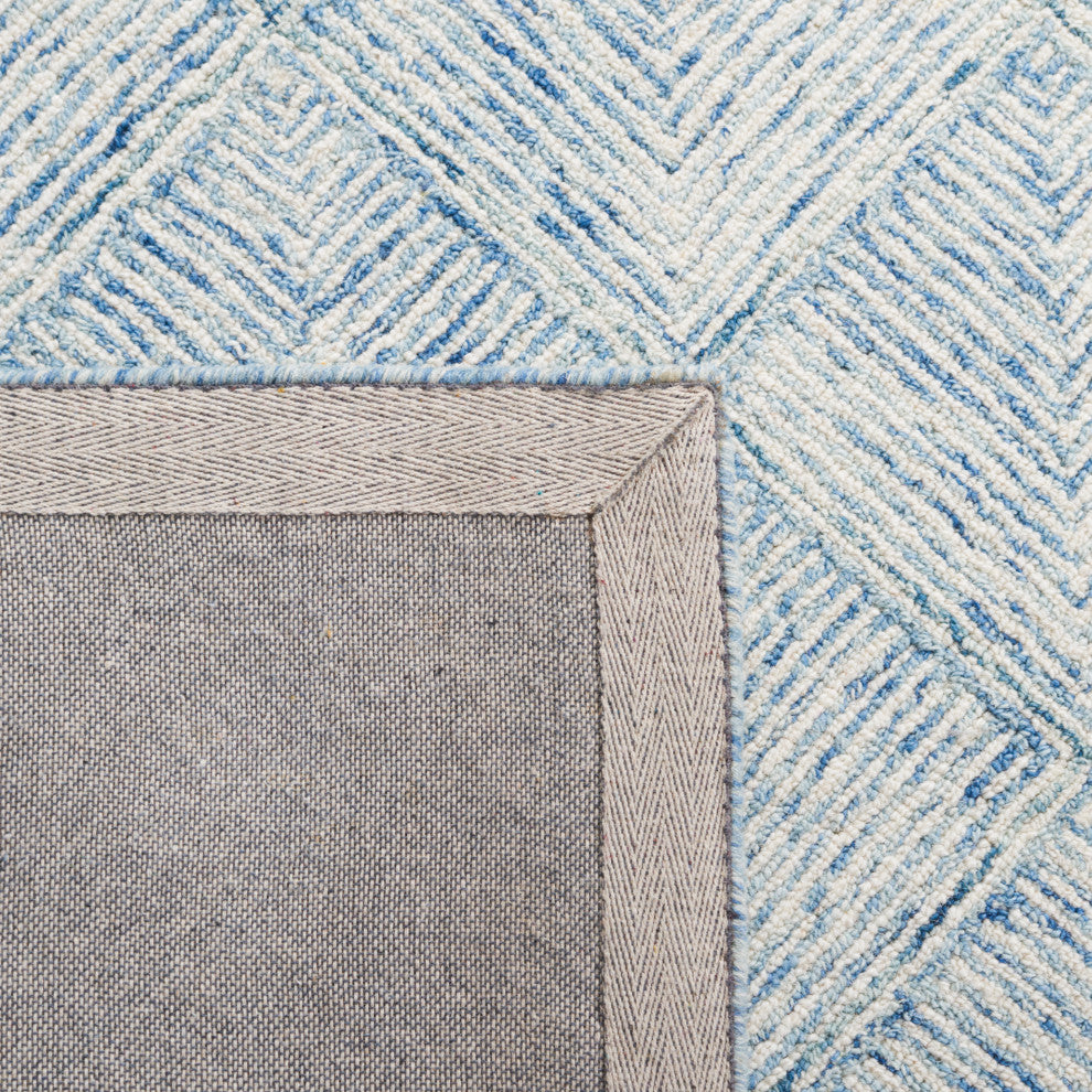 Safavieh Couture Abstract Collection, ABT428 Rug, Blue/Ivory, 6'x9'
