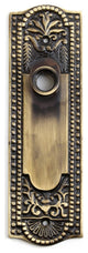 Door Back Plate Antique Brass Beaded Without Keyhole 7 1/4" H Pack of 2