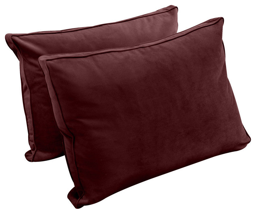 STYLE V1 Full Velvet Pipe Trim Indoor Daybed Bolster Pillow |COVER ONLY| AD368