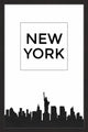"NY Black" Framed Painting Print, 12x18