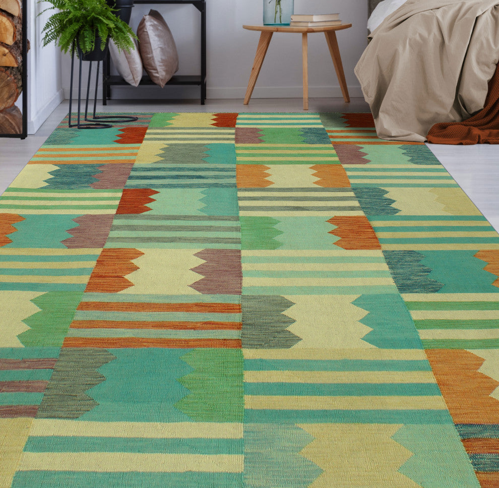 Winchester Kilim Jessica Red/Beige Rug, 8'2x9'7