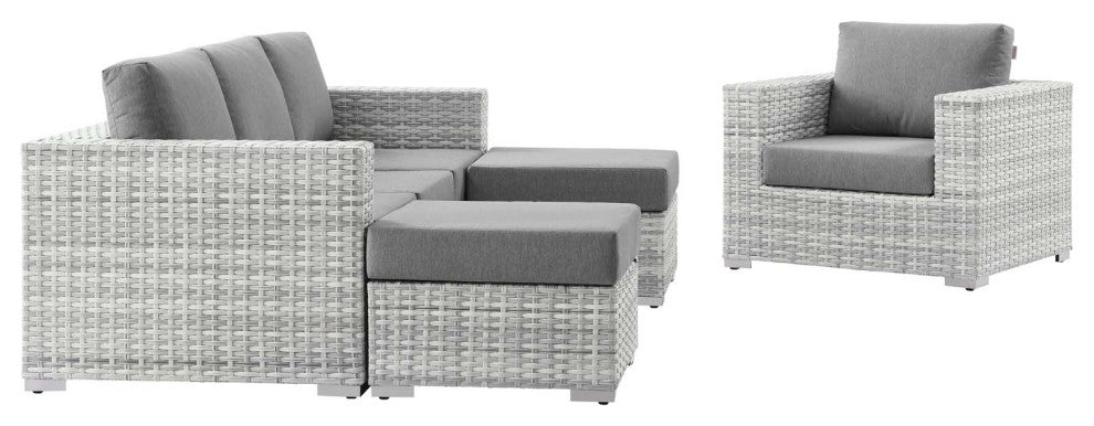 Convene 4-Piece Outdoor Patio Set - Light Gray Gray