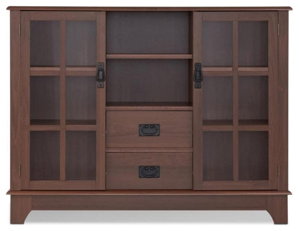 42"x12"x32" Walnut Mdf Cabinet