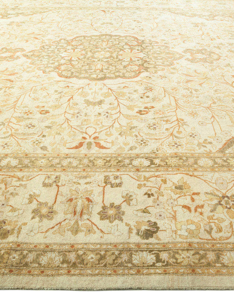 Arielle, One-of-a-Kind Hand-Knotted Area Rug Ivory, 9'3"x12'2"