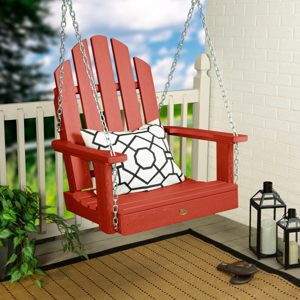 Classic Westport Single Seat Swing, Rustic Red