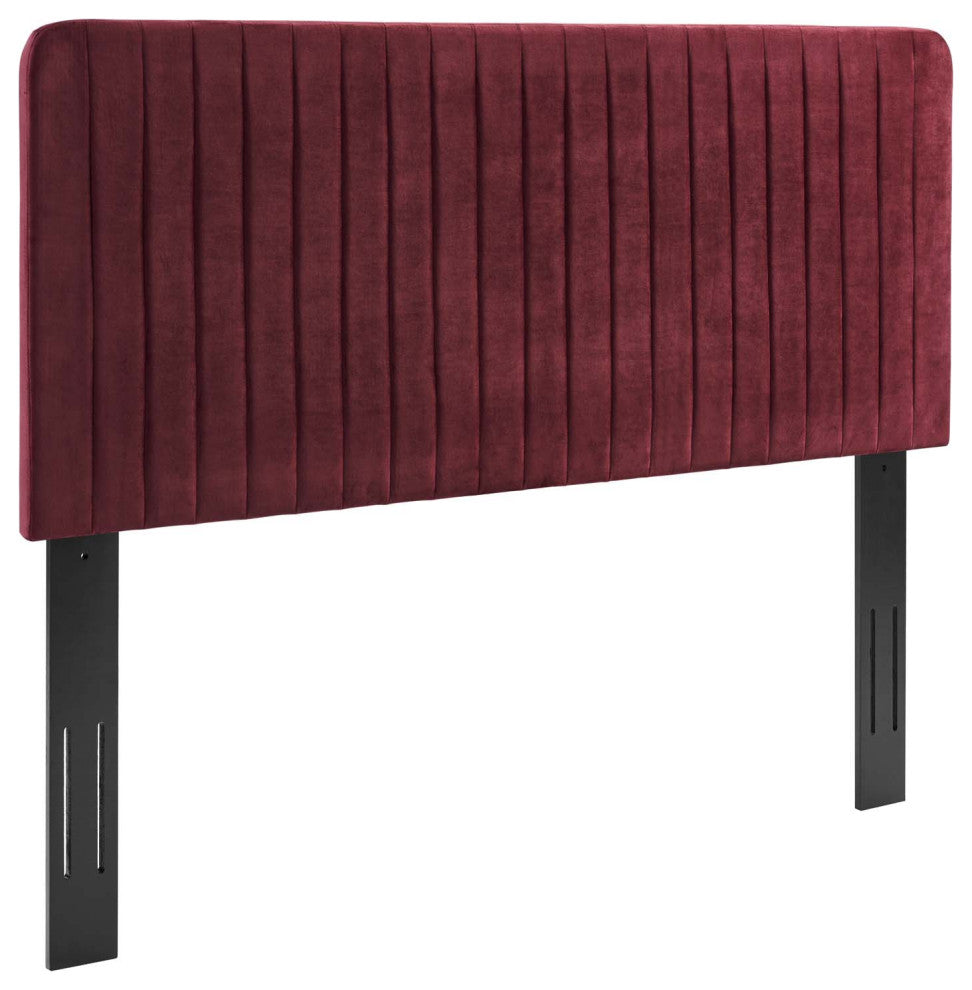 Tufted Performance Velvet King/California King Headboard Maroon