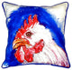 Rooster Head Small Indoor/Outdoor Pillow 12x12 - Set of Two