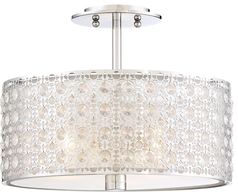 Quoizel PCVY1714C Three Light Semi-Flush Mount Verity Polished Chrome