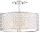Quoizel PCVY1714C Three Light Semi-Flush Mount Verity Polished Chrome