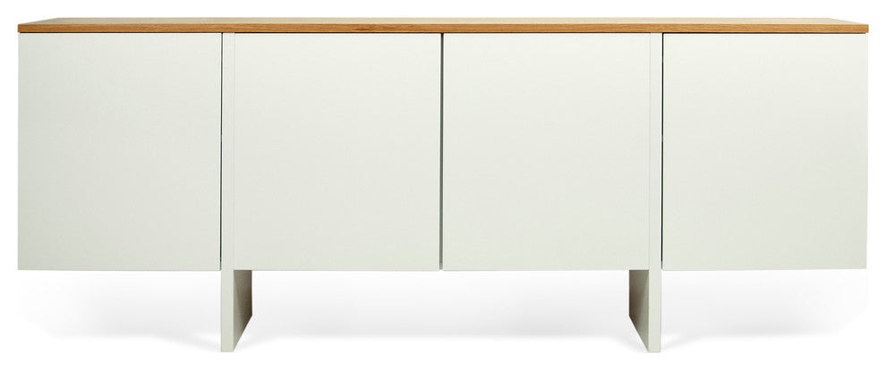 Edge Sideboard, White and Oak