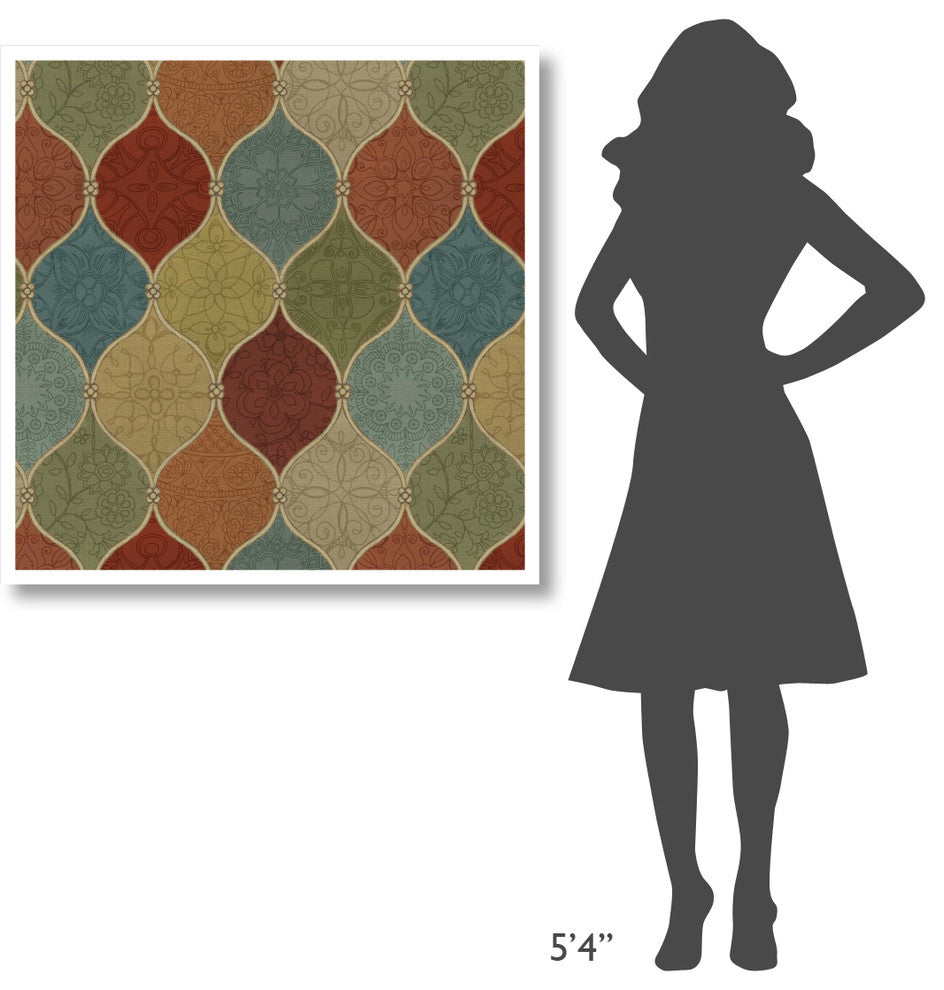 "Spice Mosaic Pattern" Digital Paper Print by Daphne Brissonnet, 38"x38"