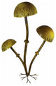 Metallic Mushroom decor, Yellow