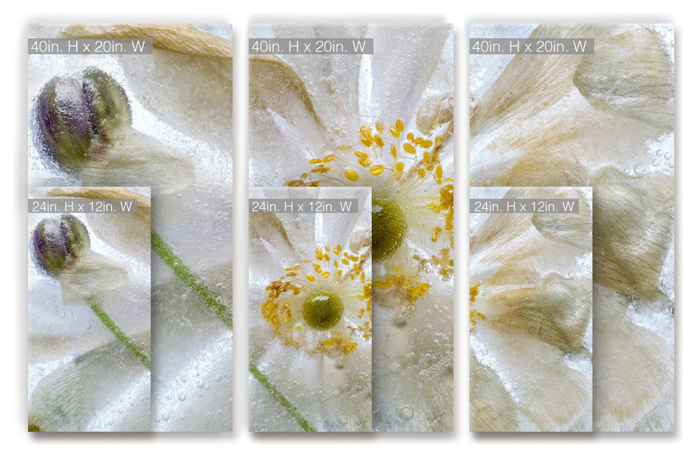 Ready2HangArt 'Floral Freeze' 3-Piece Canvas Wall Decor Set, 60"x40"