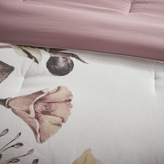 Madison Park Cassandra 8 Piece Cotton Printed Comforter Set in Blush