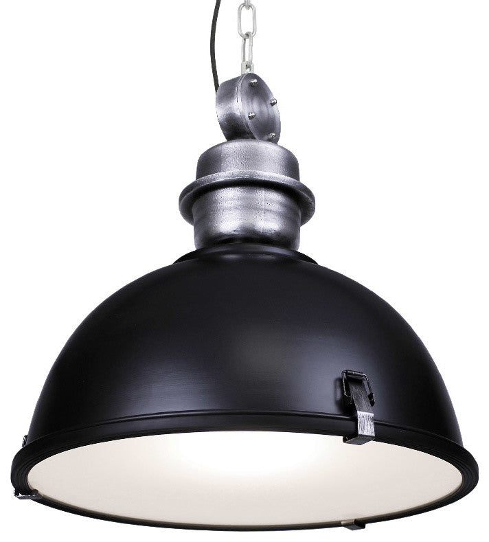 Large Industrial Warehouse Pendant Light, Black