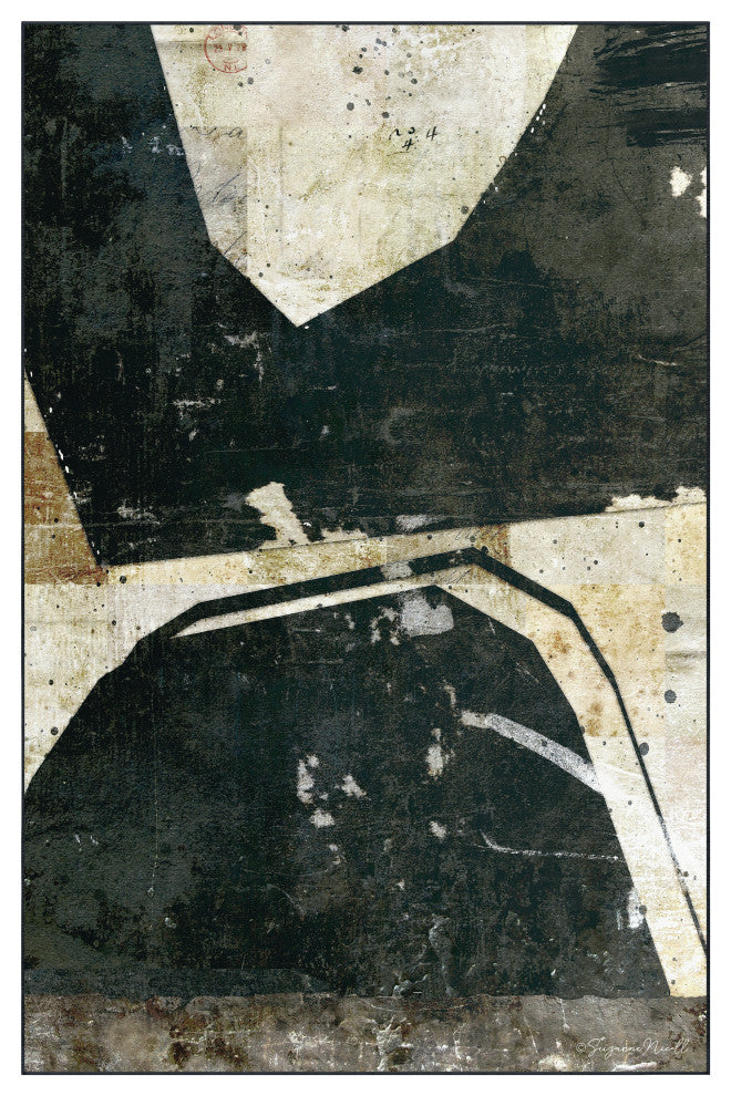 Geometric Collage I Abstract Art Area Rug, 5'x7.5'