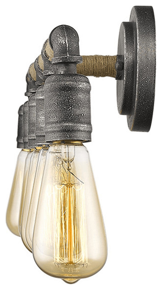 Grayson 5-Light Antique Gray Vanity