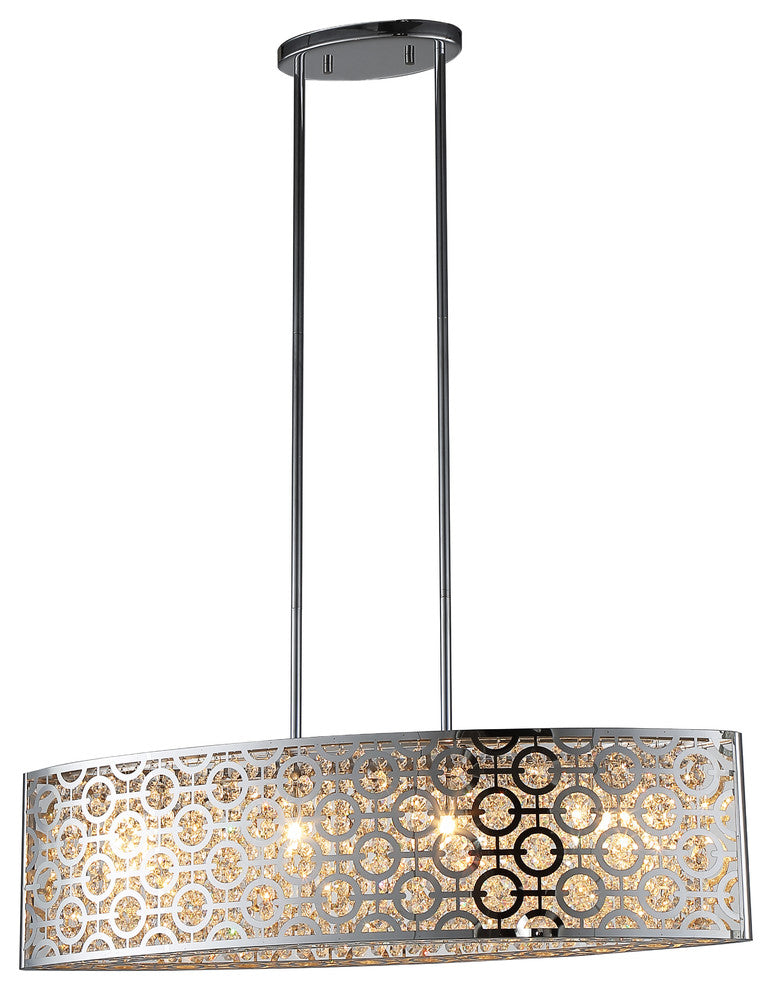 OVE Decors Ashcombe II Chrome Finish LED Integrated Pendant