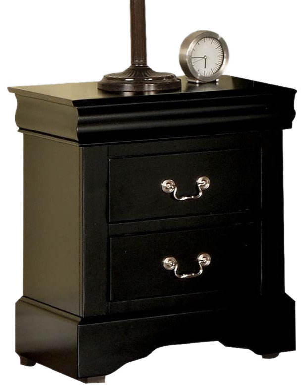 Acme Louis Phillipe III 2-Drawer Nightstand in Black 19503 EST SHIP TIME APPX 4