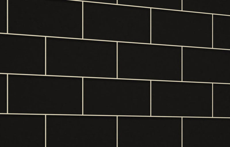Glass Subway Tile, Black, Sample Swatch