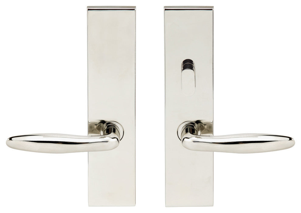Summer Lever, Tubular Passage With Privacy Bolt, LH, Polished Stainless Steel