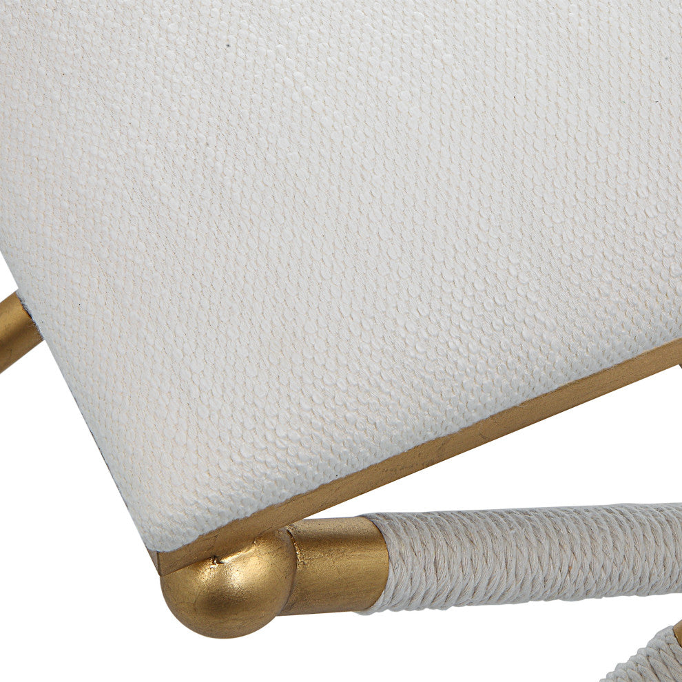 Uttermost 23732 Socialite White Small Bench