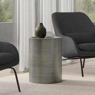 Corbin Metal Side Table, Antique Silver