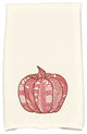 Pumpkin Patch Holiday Geometric Print Kitchen Towel, Red