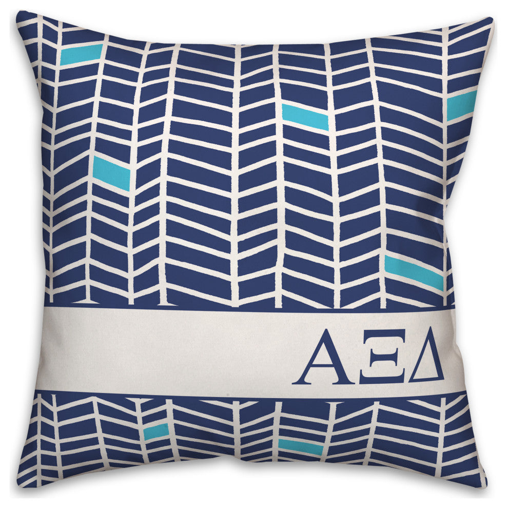 Alpha Xi Delta Chevron Pattern 18x18 Pillow