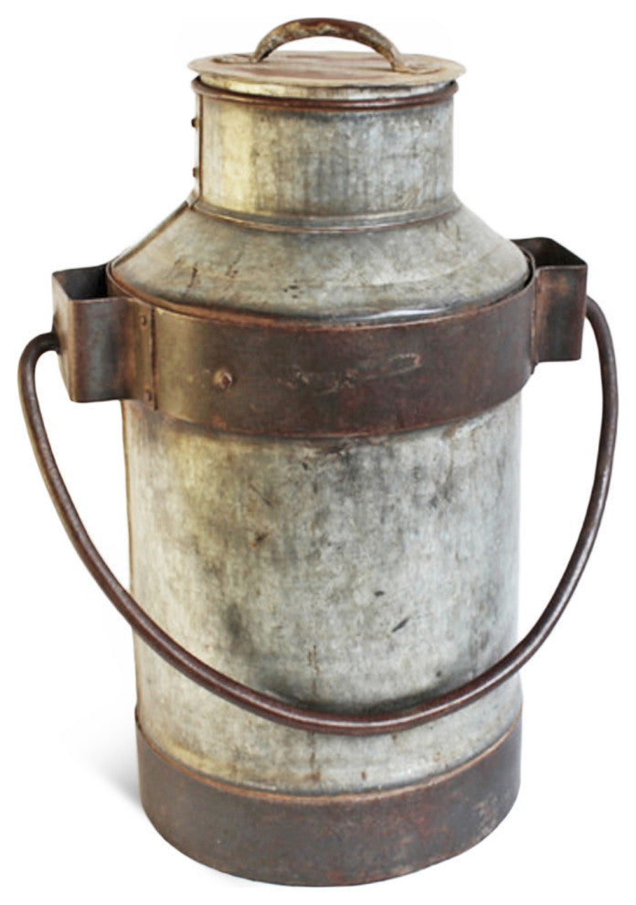 Consigned Medium Vintage India Milk Can