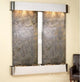 Cottonwood Falls Wall Fountain, Stainless Steel, Green Featherstone, Round Frame