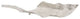 Howard Elliott Elongated Aluminum Abstract Leaf Tray, Large