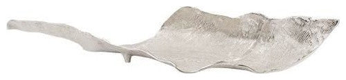 Howard Elliott Elongated Aluminum Abstract Leaf Tray, Large