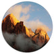 Foggy Hills In Zion National Park, Landscape Disc Metal Artwork, 11"