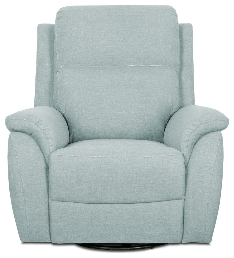 Sealy Posturepedic Ashland Motion Recliner, Adjustable Headrest, Light Blue