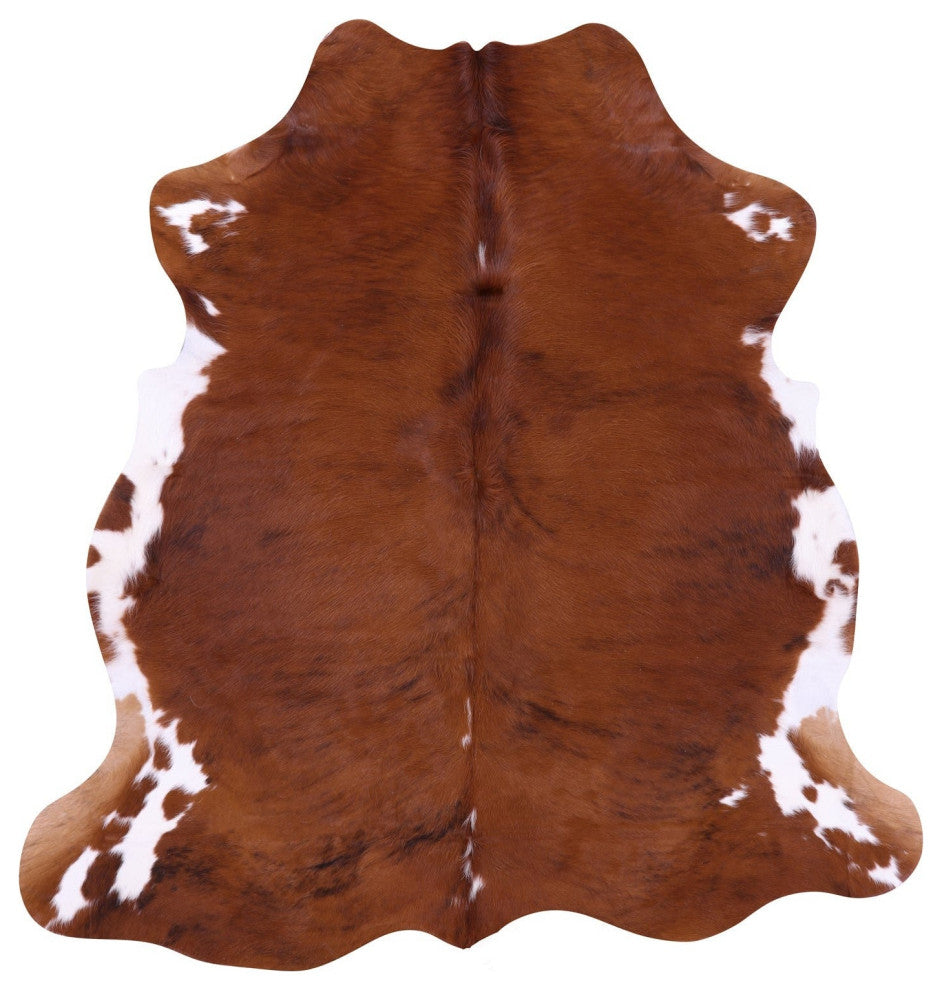 6' 1" X 5' 7" Organic Natural Hair-On Cowhide Area Rug C2032