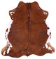 6' 1" X 5' 7" Organic Natural Hair-On Cowhide Area Rug C2032