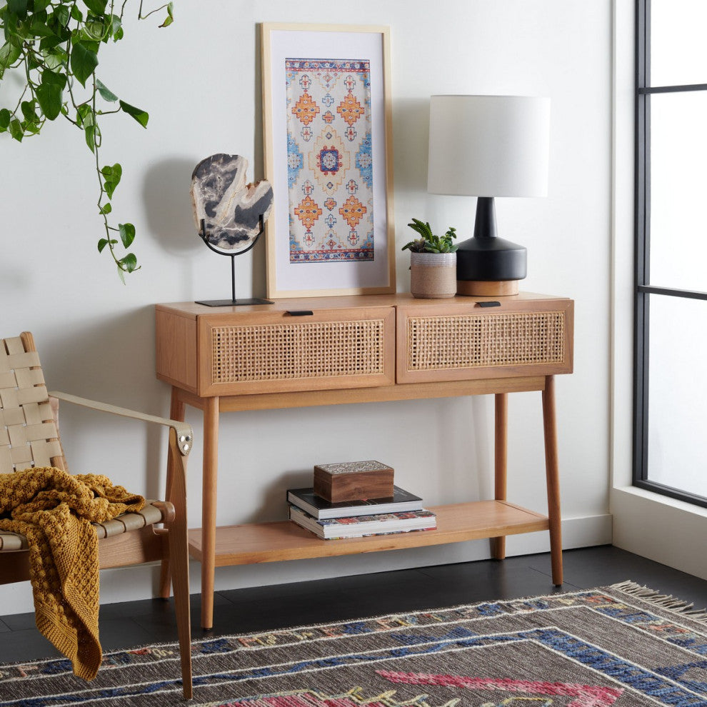 Safavieh Sumia 29" Blue/Orange Framed Textile Wall Art