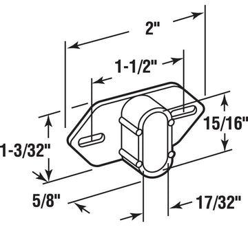 Drawer Track Back Plate, Monorail, 2Pack