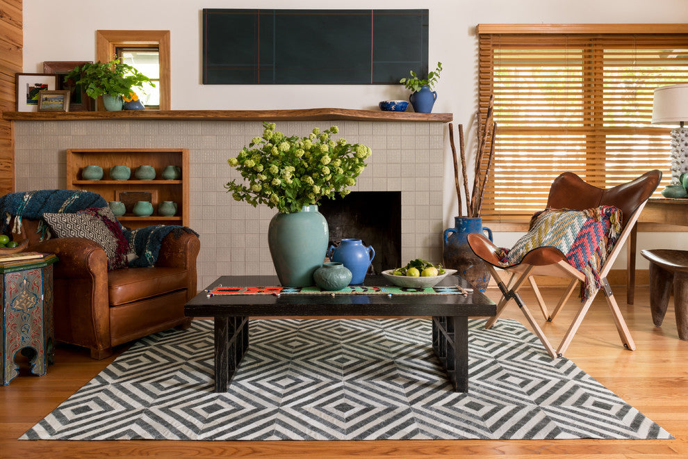 Dorado DB-03 Rug, Charcoal and Ivory, 5'x7'6"