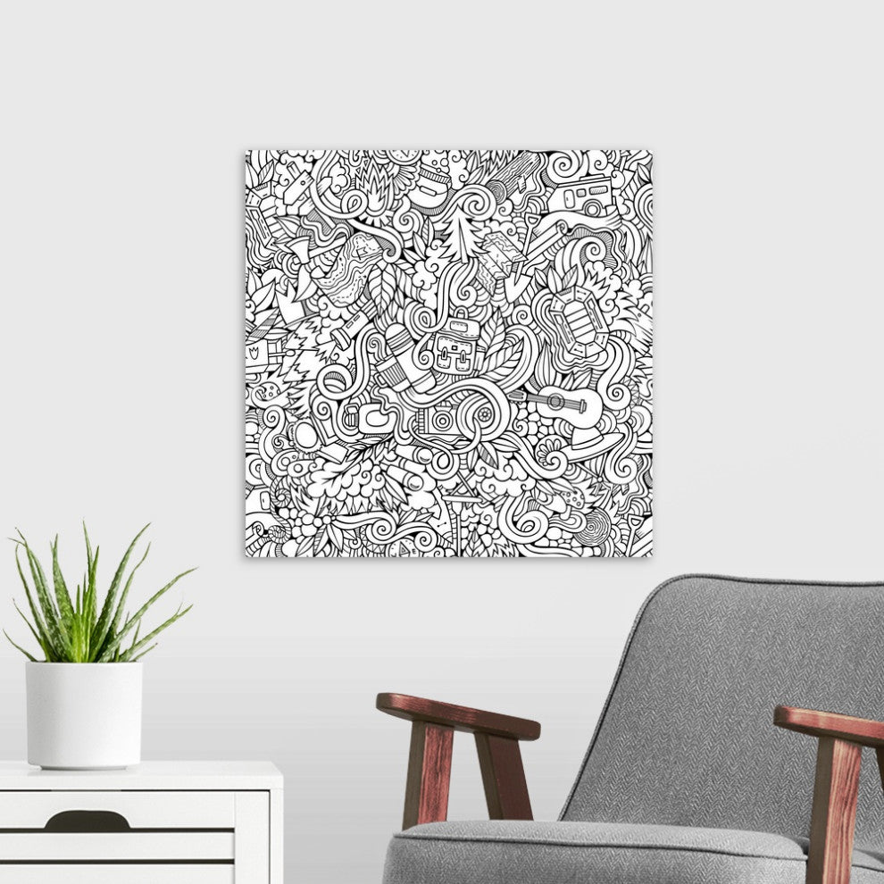 "Camping Design" Canvas Art, 20"x20"x1.25"