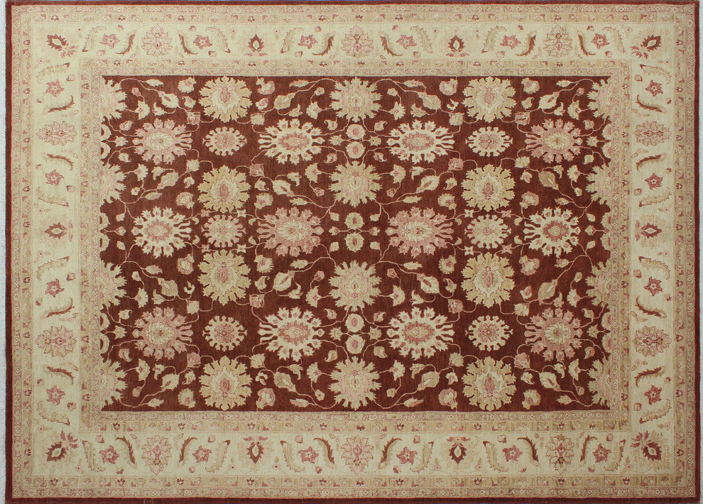 Peshawar Fine Chobi Zouhair Rust Rug, 9'0x11'11