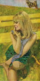 "Pastel Portrait" Painting Print on Canvas by Coby Whitmore
