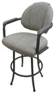 Swivel Metal Counter 26", 30" Extra Tall 34" Bar Stool, M-79, Bluesky, Gray, 26"