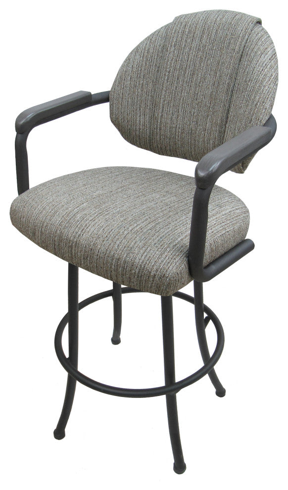 Swivel Metal Counter 26", 30" Extra Tall 34" Bar Stool, M-79, Bluesky, Gray, 26"