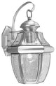 Monterey Outdoor Wall Lantern, Brushed Nickel