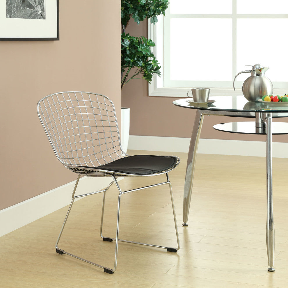 Modern Contemporary Kitchen Dining Side Chair Black